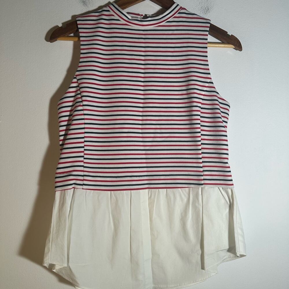 English Factory Striped Sleeveless Top - Red and White - Picture 2 of 5